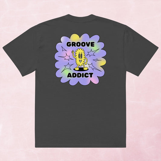 Oversized Faded T-Shirt – Limited Edition - "Groove Addict"